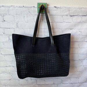 VITTORIA NAPOLI Black Vintage Italian Leather/Suede Bag Purse